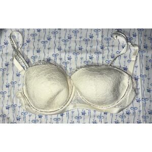 NWT Intimissimi White Lace Sofia Balconette Bra with Rhinestones